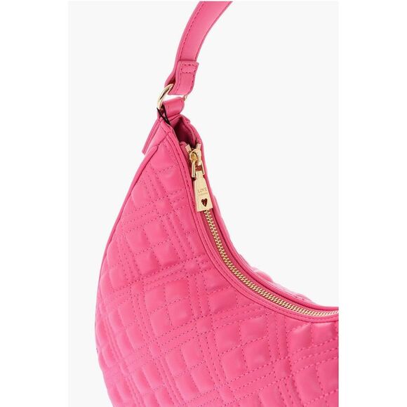 Moschino LOVE Quilted Faux Leather Hobo Women's Bag - Picture 3 of 4